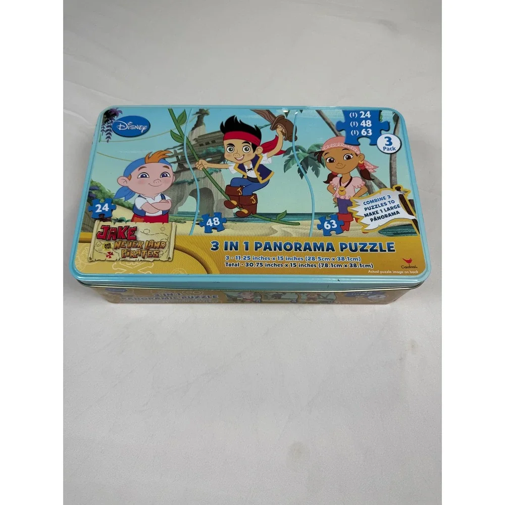 Disney Jake and the Never Land Pirates 3 in 1 Panorama Puzzle Tin 24 48 63 Piece